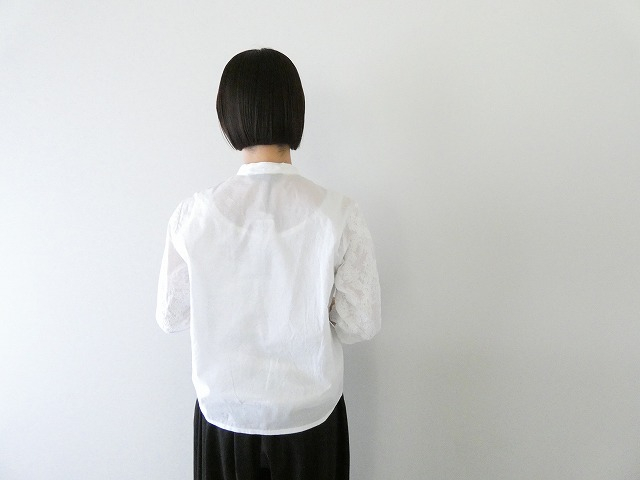 mizuiro ind(ミズイロインド) lace chinoiserie shirtの商品画像6