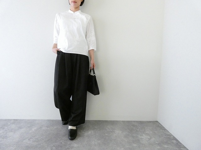 mizuiro ind(ミズイロインド) lace chinoiserie shirtの商品画像8