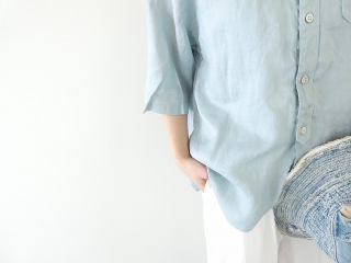 prit(プリット) 60/1フレンチリネン5分袖レギュラーカラーシャツの商品画像16