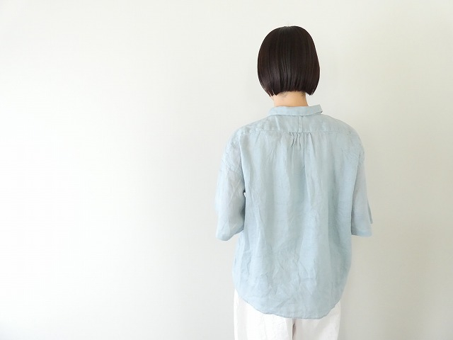 prit(プリット) 60/1フレンチリネン5分袖レギュラーカラーシャツの商品画像2