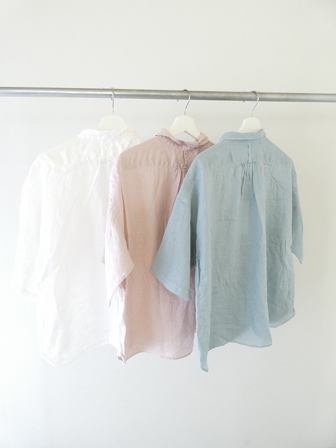 prit(プリット) 60/1フレンチリネン5分袖レギュラーカラーシャツの商品画像9