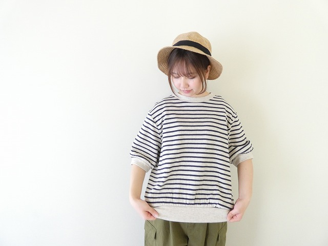 TANG(タング) スーピマコットン裾リブ半袖プルオーバーの商品画像1