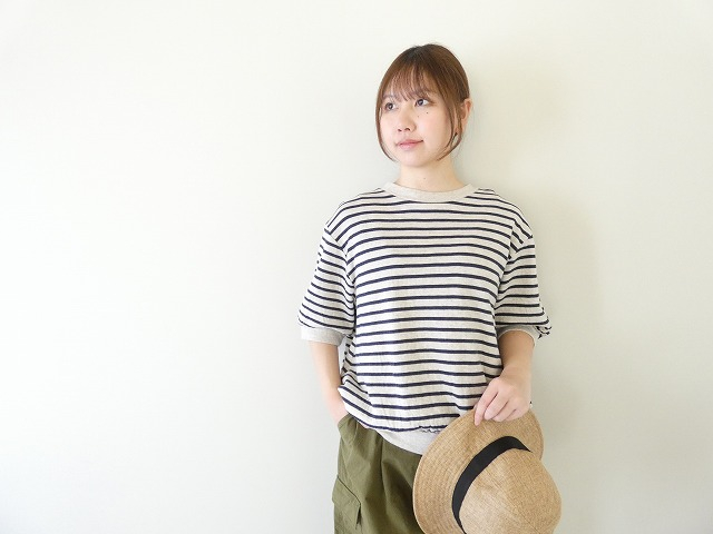 TANG(タング) スーピマコットン裾リブ半袖プルオーバーの商品画像2