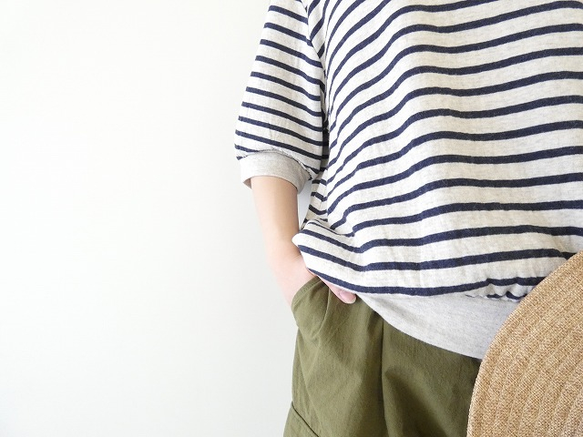 TANG(タング) スーピマコットン裾リブ半袖プルオーバーの商品画像6