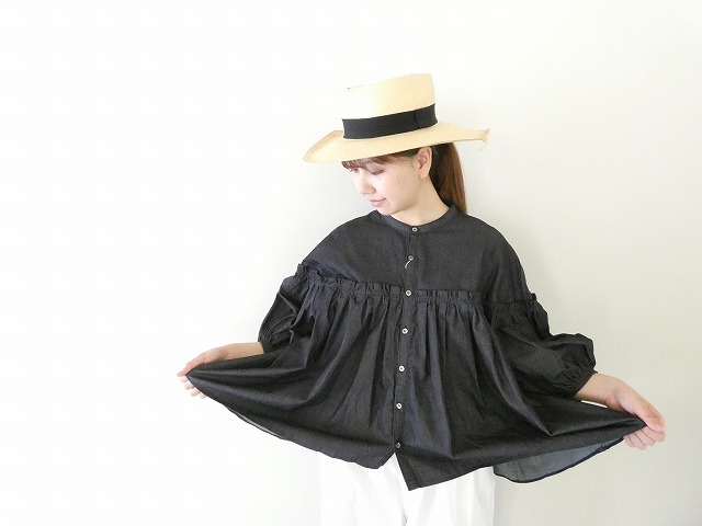 UNIVERSAL TISSU(ユニヴァーサル ティシュ) 5.4ozデニムバンドカラーブラウスの商品画像2