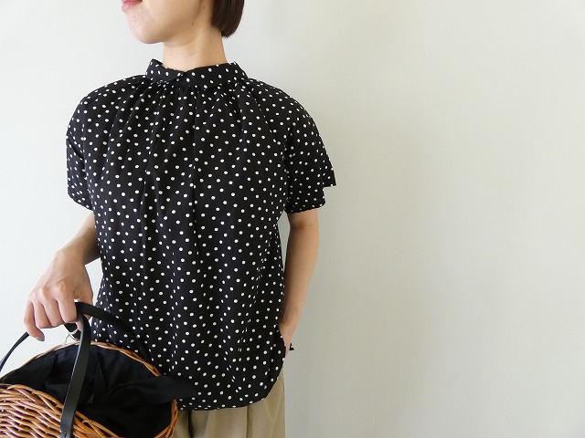 vb 40/1ランダムドットブロードプリント2WAYシャツの商品画像5