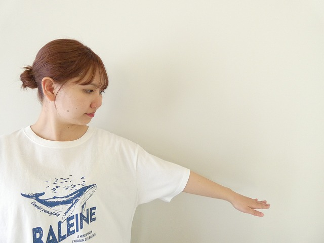 NOMBRE IMPAIR(ノンブルアンペール) BALEINEプリント半袖TEEの商品画像5