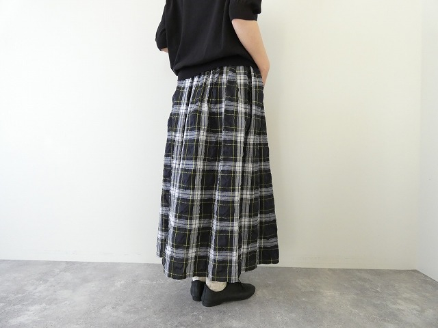 ina(イナ) サッカータータンチェック紐付き三段ゴムスカートの商品画像6