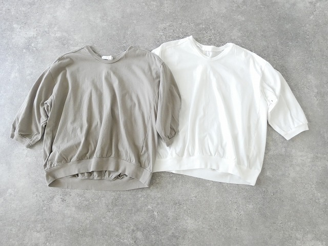 homspun(ホームスパン) 30/1 天竺6分袖Vネックプルオーバーの商品画像3