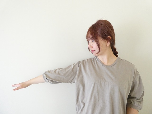 homspun(ホームスパン) 30/1 天竺6分袖Vネックプルオーバーの商品画像7