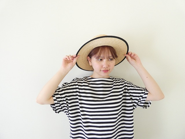 homspun(ホームスパン) 20/1ボーダー天竺半袖プルオーバーの商品画像1