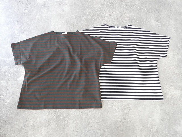 homspun(ホームスパン) 20/1ボーダー天竺半袖プルオーバーの商品画像3