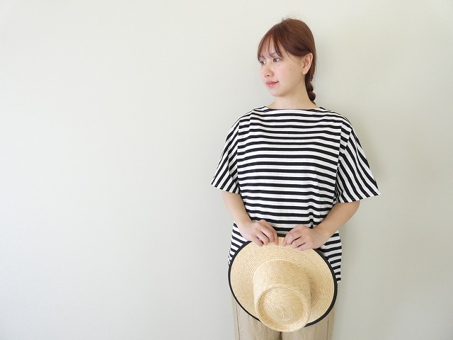 homspun(ホームスパン) 20/1ボーダー天竺半袖プルオーバーの商品画像5