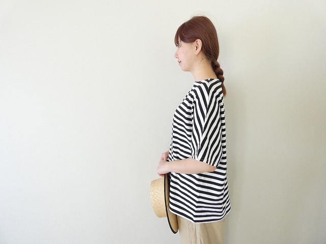 homspun(ホームスパン) 20/1ボーダー天竺半袖プルオーバーの商品画像6