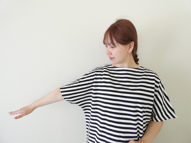 homspun(ホームスパン) 20/1ボーダー天竺半袖プルオーバーの商品画像7