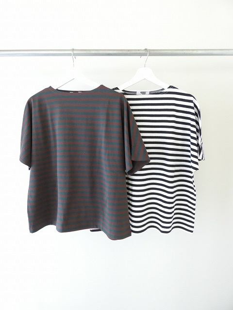 homspun(ホームスパン) 20/1ボーダー天竺半袖プルオーバーの商品画像8