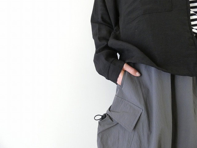 SOUFFLE 軽量ストレッチナイロンミリタリーフレアースカートの商品画像5