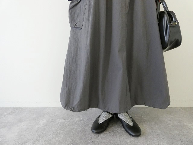 SOUFFLE 軽量ストレッチナイロンミリタリーフレアースカートの商品画像7