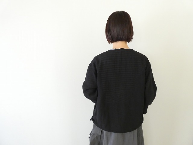 SOUFFLE シアーリネンブレンドナイロンノーカラーブルゾンの商品画像11