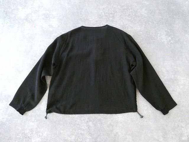 SOUFFLE シアーリネンブレンドナイロンノーカラーブルゾンの商品画像15