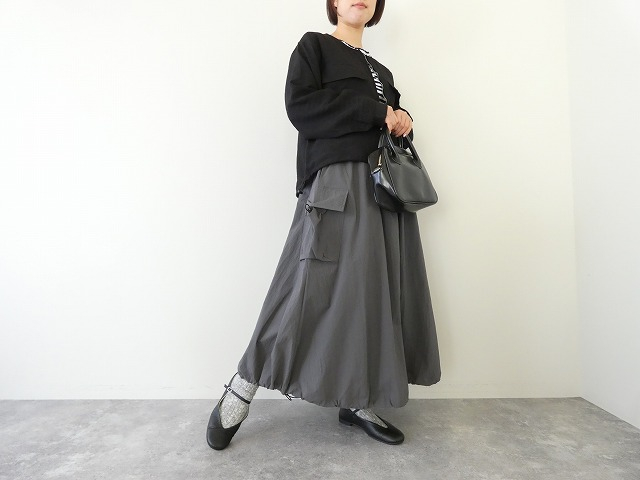 SOUFFLE シアーリネンブレンドナイロンノーカラーブルゾンの商品画像9