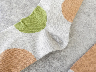 yahae(ヤハエ) Organic Cotton Rubber Free Asymmetry Dot Socks アシンメトリードットソックスの商品画像16