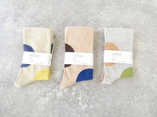 yahae(ヤハエ) Organic Cotton Rubber Free Asymmetry Dot Socks アシンメトリードットソックスの商品画像2