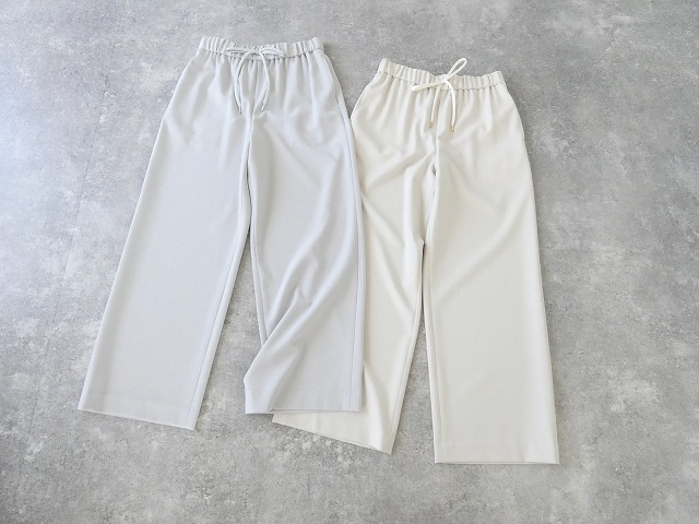 ma couleur(マ クルール) 杢調ストレッチツイルドロストワイドストレートパンツの商品画像10