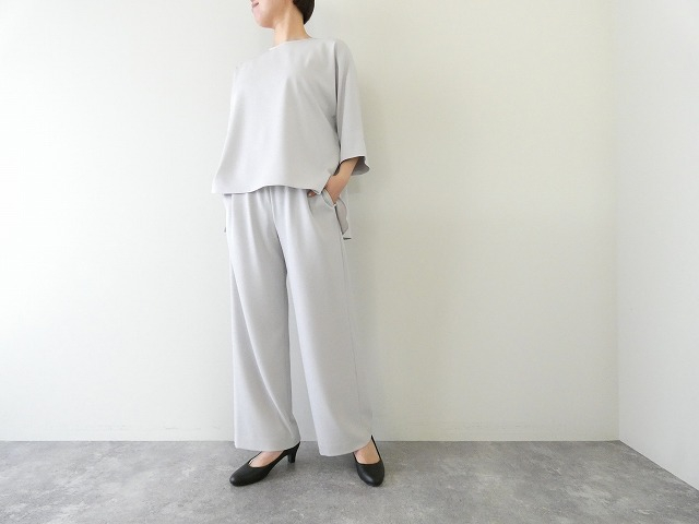 ma couleur(マ クルール) 杢調ストレッチツイルドロストワイドストレートパンツの商品画像2