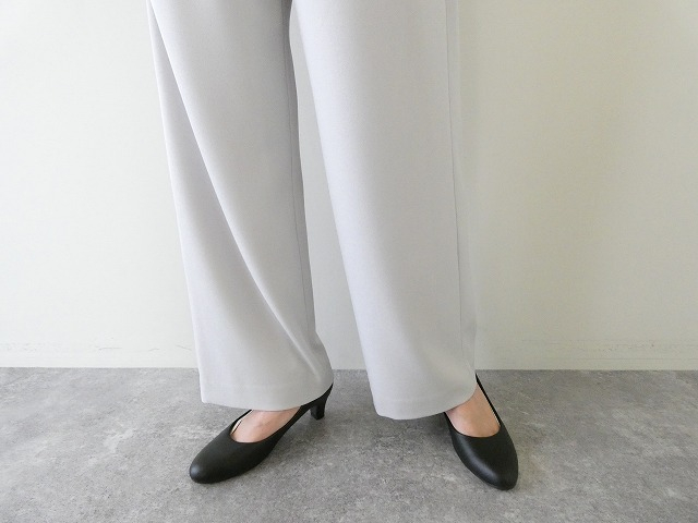 ma couleur(マ クルール) 杢調ストレッチツイルドロストワイドストレートパンツの商品画像5