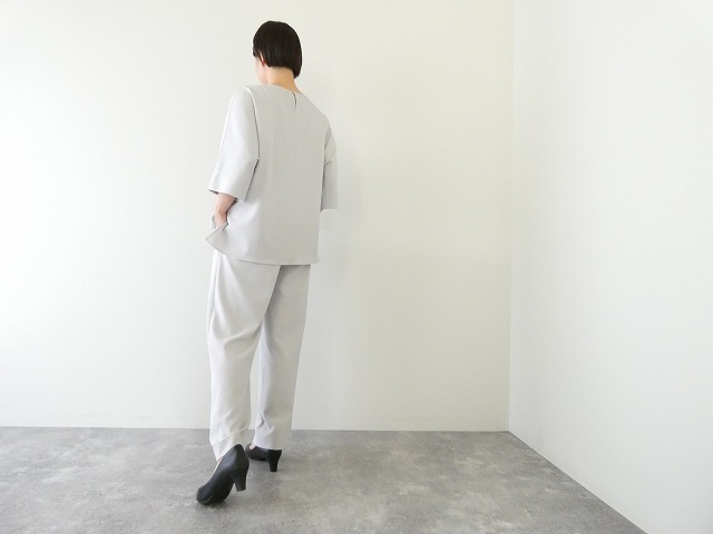 ma couleur(マ クルール) 杢調ストレッチツイルドロストワイドストレートパンツの商品画像6