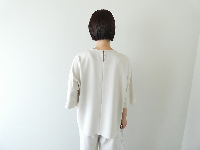 ma couleur(マ クルール) 杢調ストレッチツイルオーバーサイズ6分袖プルオーバーの商品画像10