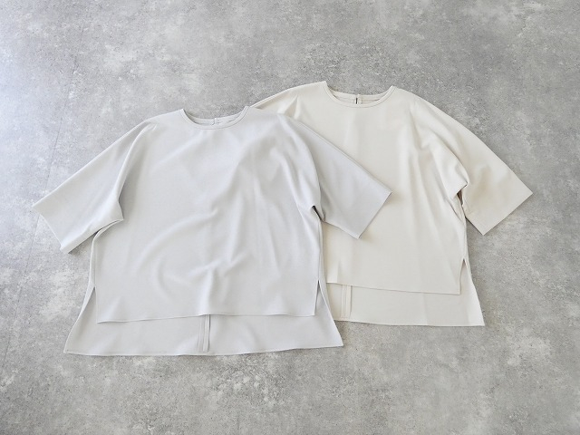 ma couleur(マ クルール) 杢調ストレッチツイルオーバーサイズ6分袖プルオーバーの商品画像11