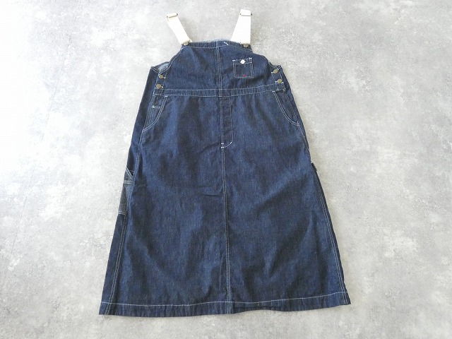 快晴堂(かいせいどう) HAYETE・Duty Wear小さな造船所のワークウエア6オンスデニムBIGオーバーオールスカートの商品画像1