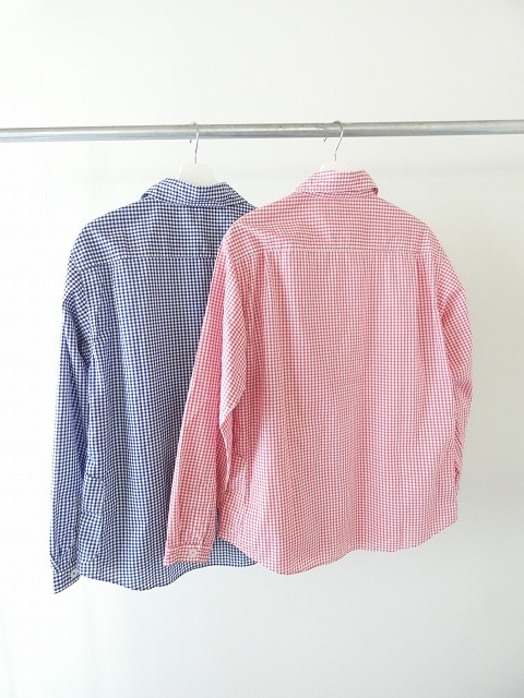 LOLO(ロロ) 定番プルオーバー型前開き比翼シャツ ギンガムの商品画像11
