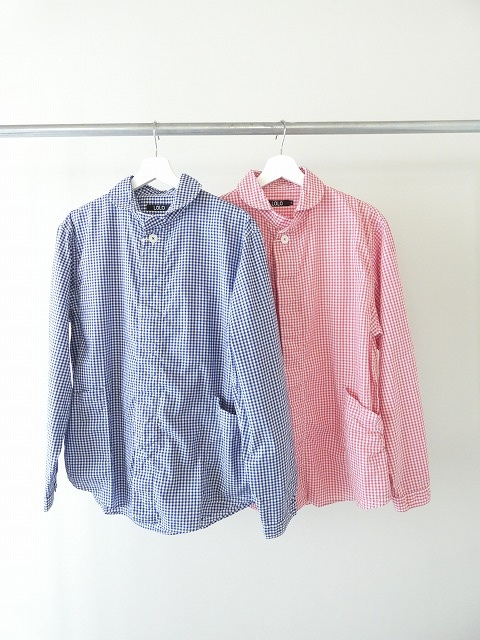 LOLO(ロロ) 定番プルオーバー型前開き比翼シャツ ギンガムの商品画像3