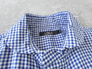 LOLO(ロロ) 定番プルオーバー型前開き比翼シャツ ギンガムの商品画像30