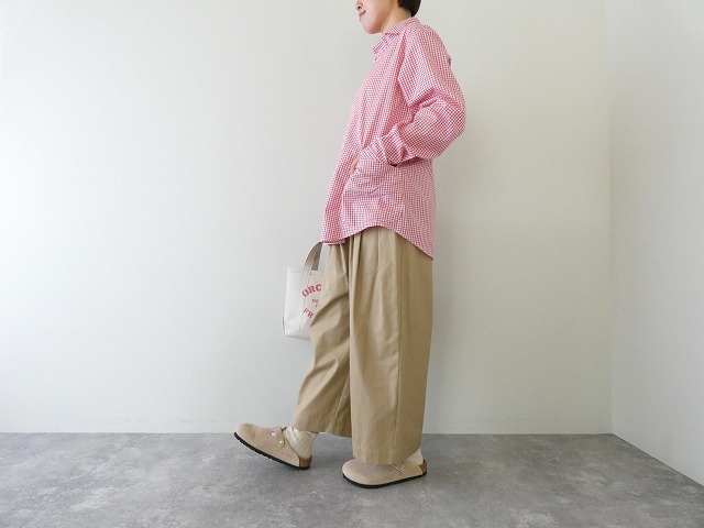 LOLO(ロロ) 定番プルオーバー型前開き比翼シャツ ギンガムの商品画像8