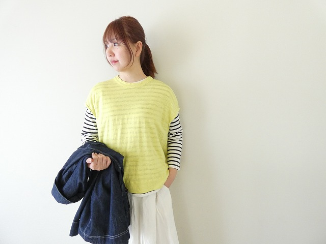 prit(プリット) 40/1ヨーロッパリネン天竺オーバーサイズプルオーバーベストの商品画像1