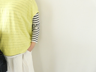 prit(プリット) 40/1ヨーロッパリネン天竺オーバーサイズプルオーバーベストの商品画像17