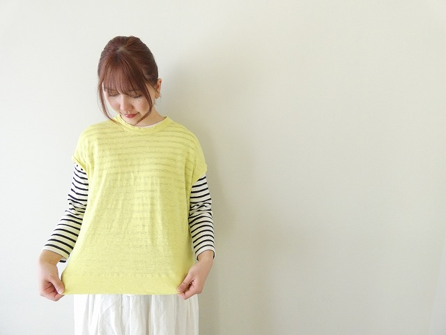 prit(プリット) 40/1ヨーロッパリネン天竺オーバーサイズプルオーバーベストの商品画像6