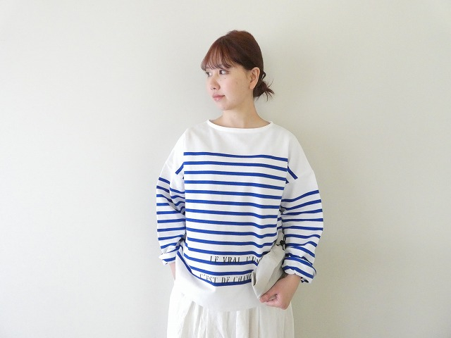 ORCIVAL(オーシバル) パネルボーダーボートネックワイドバスクTシャツの商品画像1