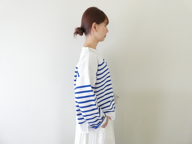 ORCIVAL(オーシバル) パネルボーダーボートネックワイドバスクTシャツの商品画像2
