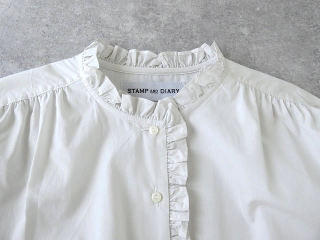 STAMP AND DIARY(スタンプアンドダイアリー) 100/1高密度ブロードノーカラーフリルブラウスの商品画像30