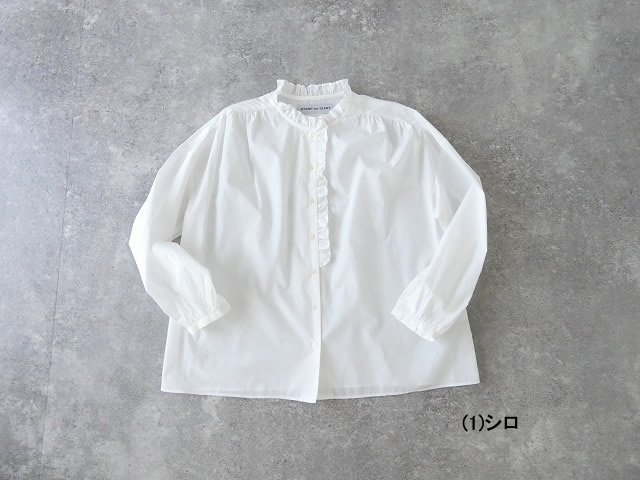 STAMP AND DIARY(スタンプアンドダイアリー) 100/1高密度ブロードノーカラーフリルブラウスの商品画像42