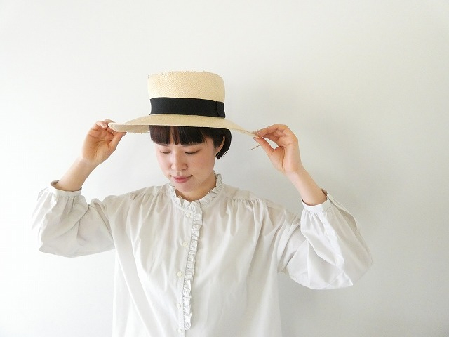 STAMP AND DIARY(スタンプアンドダイアリー) 100/1高密度ブロードノーカラーフリルブラウスの商品画像5