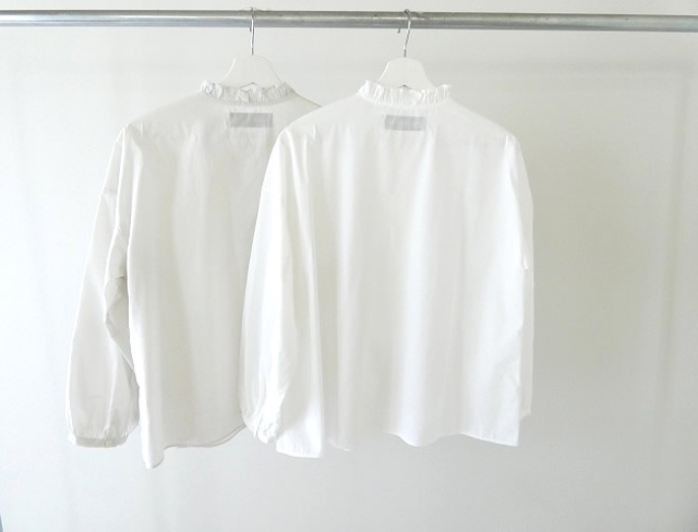 STAMP AND DIARY(スタンプアンドダイアリー) 100/1高密度ブロードノーカラーフリルブラウスの商品画像8