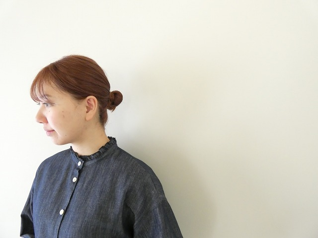 STAMP AND DIARY(スタンプアンドダイアリー) コットンリネンテンセルデニムフリルシャツの商品画像3