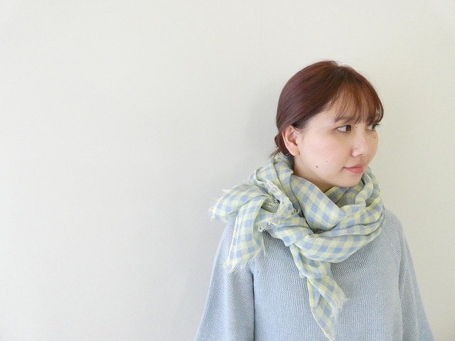 hint hint(ヒントヒント) リネンギンガムストールの商品画像1