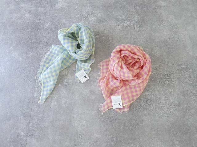 hint hint(ヒントヒント) リネンギンガムストールの商品画像3